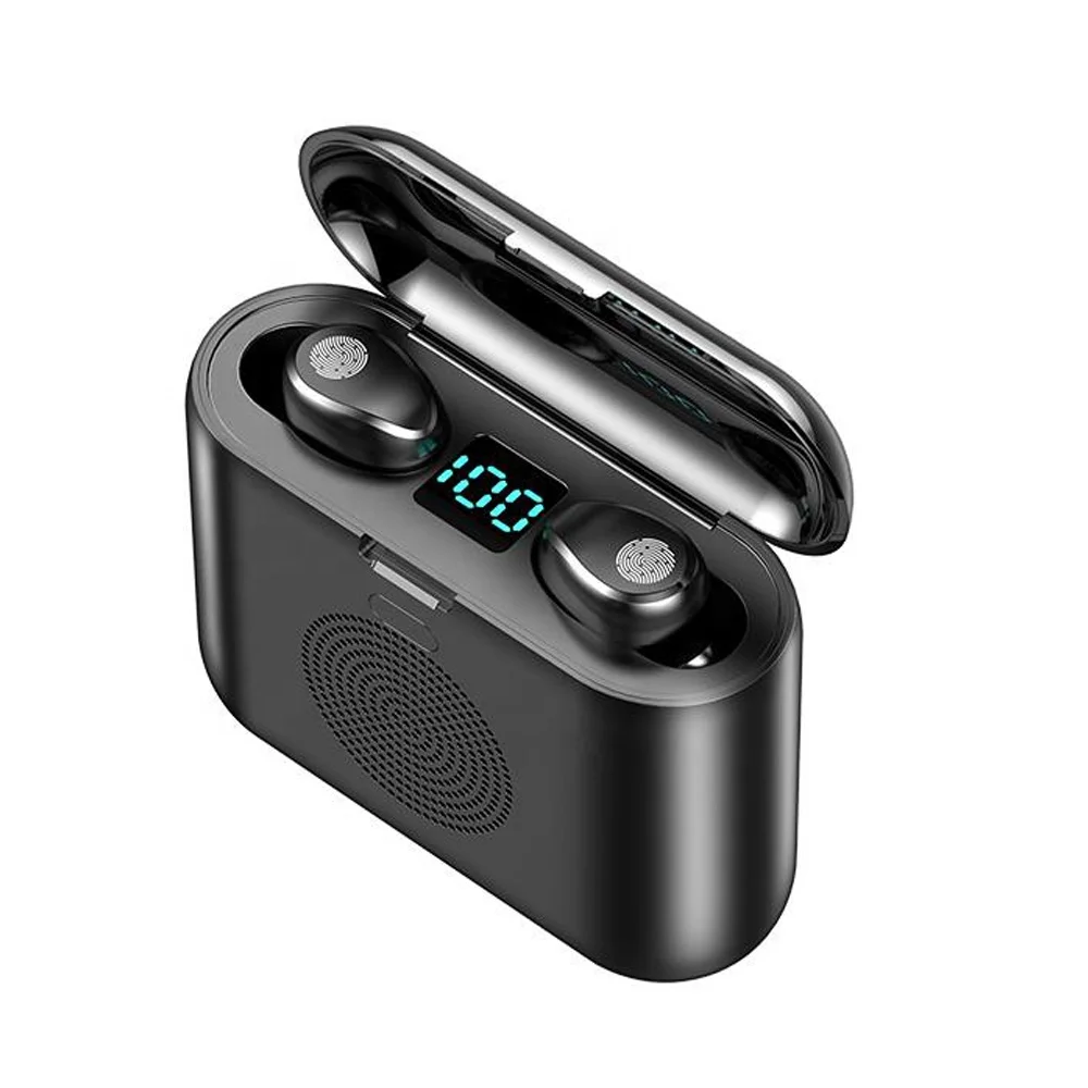 New F9 Auriculares Wireless Headset TWS Earphone three in one mini speaker with charging box 2000mAh Headphone Earbuds
New F9 Auriculares Wireless Headset TWS Earphone three in one mini speaker with charging box 2000mAh Headphone Earbuds