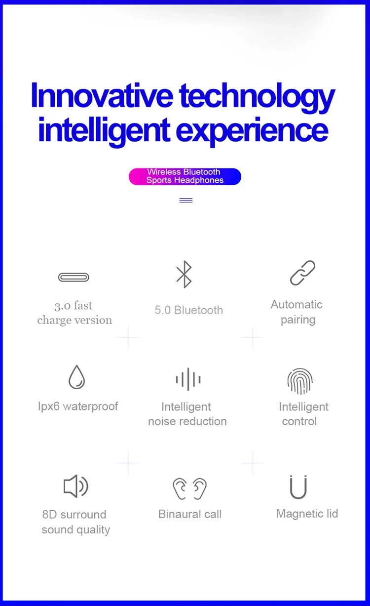 M1 TWS in Ear Wireless Earbuds IPX6 Waterproof Automatic Pairing Wireless Earphone Noise Cancelling Touch Control Headphone - ANKUX.COM