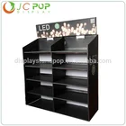 Supermarket LED light shelf floor display cardboard laminate flooring display stand