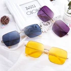KUAN FASHION Brand Manufacturers 2020 Custom Designer Metal UV Sun Glasses For Men Women Square Frame Sunglasses