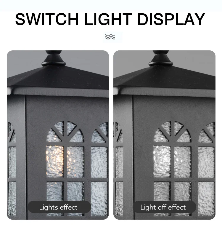 Modern High Quality Waterproof Outdoor Black Terrace Lighting Pillar Lights