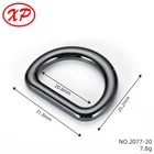 Metal Bag Buckle Buckle Metal Bag Buckle Zinc Alloy Metal Bag Black 2 Inch D Ring Buckle For Handbags