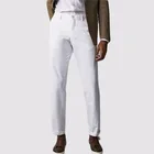 Factory supplier OEM men's straight white cotton chinos