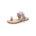 Wholesale Summer Pineapple Lace Toe Ring Fancy Flat Sandals