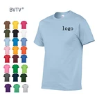Factory print blank 100% cotton Round gym Collar men t-shirt wholesale custom t shirt printing