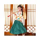Clothes Chinese Style Clothes Sets Kids Modern Hanfu Style 2 Piece Skirt