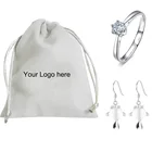 Jewelry Customized Logo Velvet Small Drawstring Jewelry Pouch
