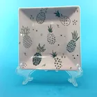 New product square shape white catering ceramic plate