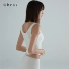 Tank Tops Ubras UU5D002 Padded Bra Straps Cups 1 Size Yoga Undershirt Women's Tank Tops