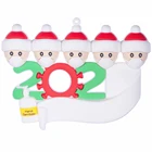 Family 2020 Quarantine Personalized Ornaments Survivor Family Of 5 With Face Hand Christmas Ornament