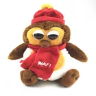 cute stuffed fat plush penguin toy new design christmas plush penguin with hat and scarf