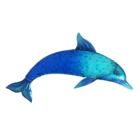 Liffy Metal Dolphin Handmade Wall Decoration