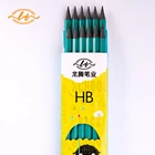 low MOQ non-toxic round recycled plastic pencil presharpened black HB pencil in bulk