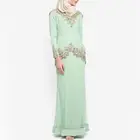 Fashion Modern Muslim Kebaya English Cotton Jubah Malaysia Sifon Islamic Kedab Moden Baju Kurung Lace