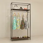 Wholesale Custom Made Metal And Wood Clothes Retail Store Classic Clothing Shop Display Stand