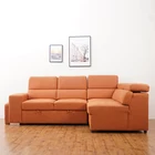 Graphic Customization Sofa Bed Folding with Storage Ottoman for Living Room for Wooden Frame