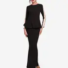 High Quality Comfortable Jubah Black Stripe Muslim Clothing Kurta Baju Kurung With Women Long Sleeves Islamic Dress