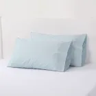 Cover Amazon Hot Sell 100% Cotton High-Grade Soft Breathable Blue Pillow Case Cover For Home