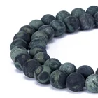 Rhyolite Matte Rhyolite Beads 4~12mm Matted Green Rhyolite Round Gemstone Loose Beads 15.5'' Per Strand