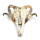 10969 home accessories house room decor wall hanging antique black gold metal iron goat wall arts
