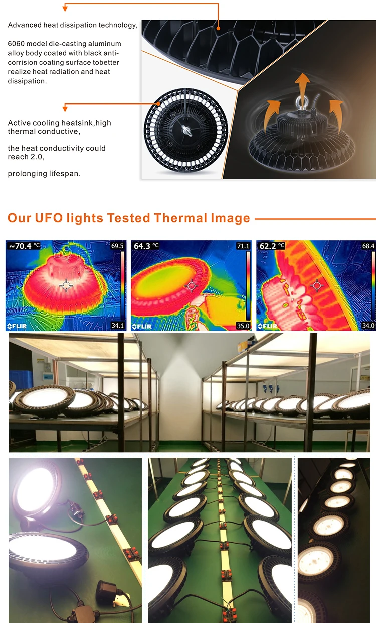 UFO Highbay Lamp Zigbee 100W 120W 150W 200W Warehouse Lowbay Fixtures Led High Bay Light - ANKUX.COM