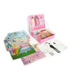 China supplier Whole set customized Magnetic Fashion dress up game in a hard box for girls ' toy