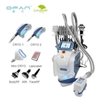 Fat loss rf slimming machine 3 cryo handles cavitation vacuum cryolipolysis fat freezing machine criolipolisis