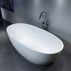 FW-8801 Bathroom corner freestanding acrylic solid surface stone standing bath tub bathtub