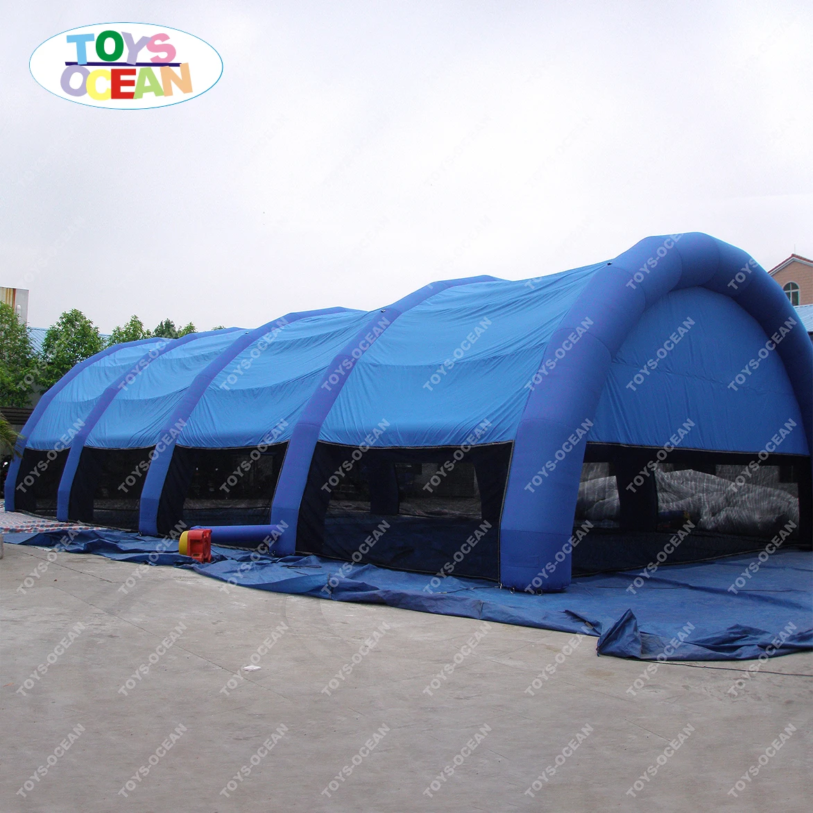 大型充气彩弹射击帐篷运动场户外圆顶拱形帐篷足球场广州充气帐篷
