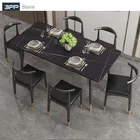 China manufacturer modern dining room furniture marble dinning table set