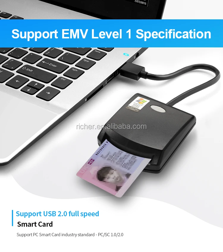 Lector De Tarjetas Inteligente Emv Id Usb Iso7816 Pcsc Scr N99 Buy