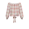 Oem Spring Short Women Top Shirt Plaid Casual Long Sleeve Cheap Fashionable Ladies Clothes For Ladies