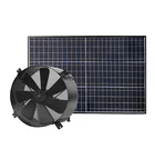 60w Solar Solar Fan With Battery 60W 14inch Day Night Work Solar Gable Wall Fan With Battery