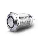 Momentary Metal Push Button Switch 12mm Diam Montaggio 2A 1NO 3-6VAC / DC Luce LED rossa