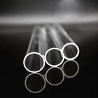 Thick-wall glass cylinder tubes supplier round head transparent 30mm tube de quartz