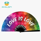 Custom design printed 13 inch large folding hand fan for events