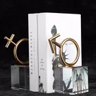 Best selling contemporary cast iron art crafts bookends crystal