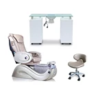 Modern Spa Beauty Salon Polish Furniture Portable Dryer Nail Manicure Station Table With Vent