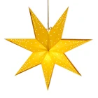 Star Christmas Decorative 7 Points Large Paper Star Led Light Hanging Lantern