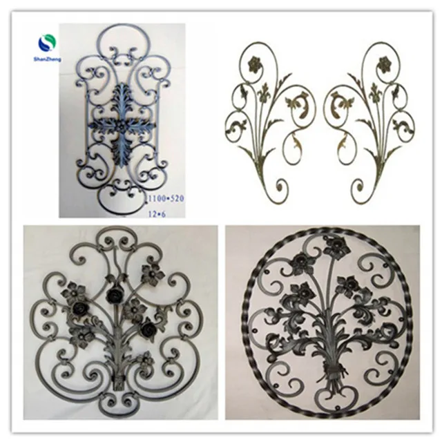 Stamped Iron or cast Iron Leaves Stamped Flower Ornaments for Wrought iron Window Guard Gate Decorative Parts