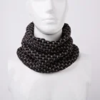 Cozy warm jersey knit cross stripe scarf for men