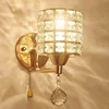 Cheap Gold Modern Crystal Glass Bead Wall Sconce For Home Bedroom Decor Wall Lamp