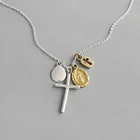 Vianrla simple 925 sterling silver cross charm pendant necklace for women