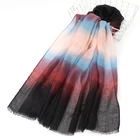The new Muslim women's scarf shawl fashion cotton linen comfortable scarf hijab exquisite gradual viscose scarf hijab