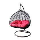 Round Double wicker Hanging Patio Swing Chair For Bedroom