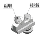 Steel MV-QJ30-0 Center Adjustable Angle Connector Steel Metal Inside Connectors For Industry Profile Connect