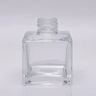 Clear Glass Glassglass 100ml Square Clear Glass Jar For Aromatherapy Glass Bottle ZB1228
