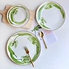 Restaurant Wedding Gold Bone China Dinnerware Dinner Plate Set