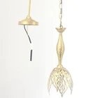 Art pendant lamp shades iron light in gold color