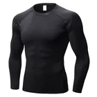 T Shirt Dry Fit Shirt Custom Logo Men's Fitness Running Gym T Shirt Dry Fit Blank Long Sleeves